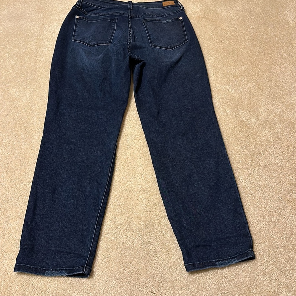 Vintage Judy Blue Style #JB8114DK dark blue jeans 7” cuff size 9/29 boyfriend - Picture 10 of 13